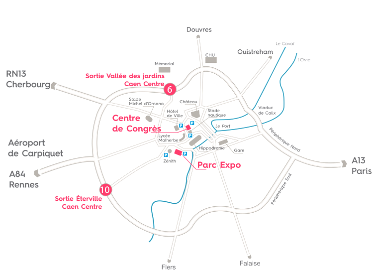 Plan d'accès Parc Expo - Centre de Congrès - Caen Event